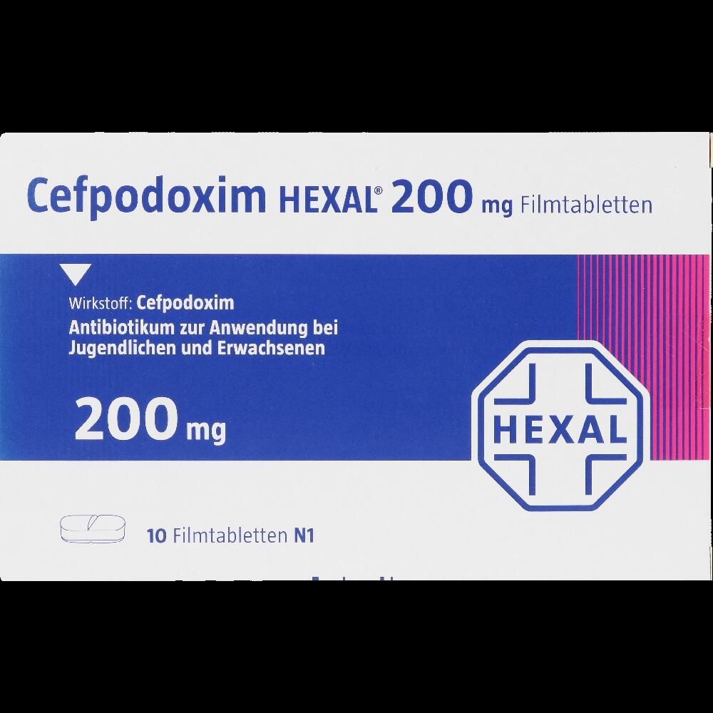 Cefpodoxim HEXAL 200mg 10 St Filmtabletten