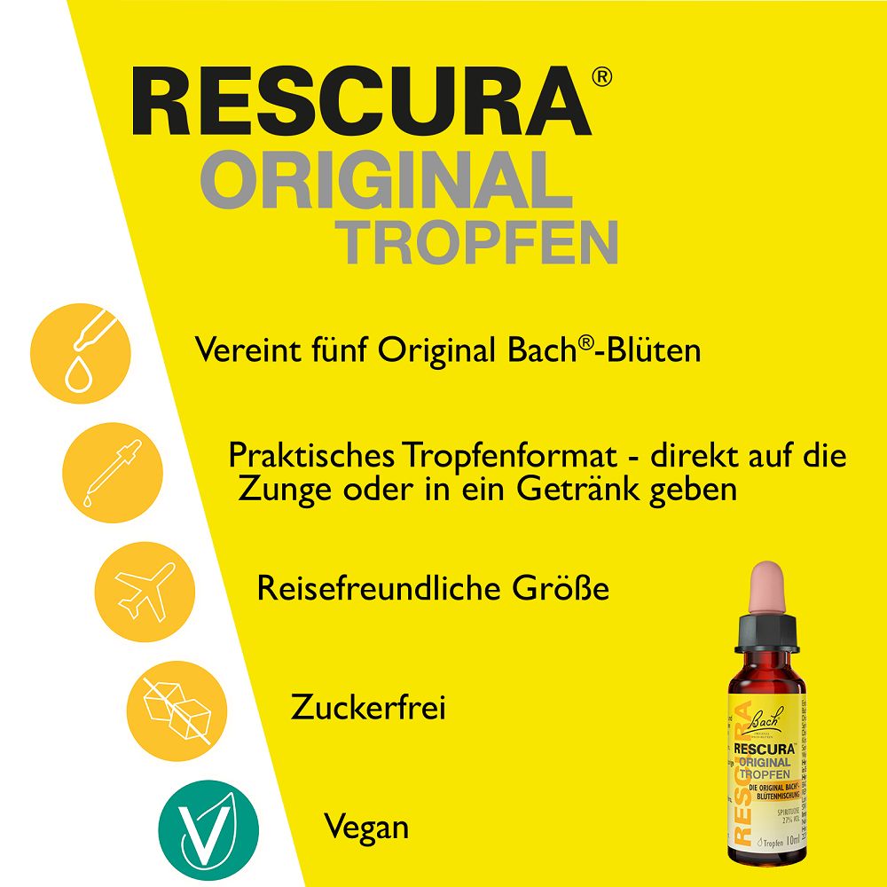 Bach RESCURA ORIGINAL TROPFEN mit Alkohol 10 ml Tropfen