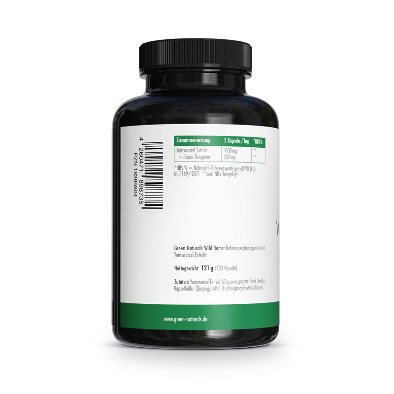 GREEN NATURALS Wild Yams 180 St Kapseln