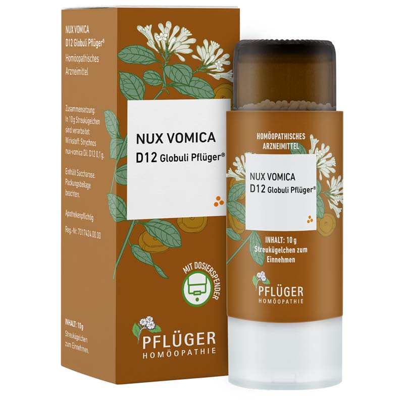 NUX VOMICA D12 Globuli Pflüger 10 g Globuli