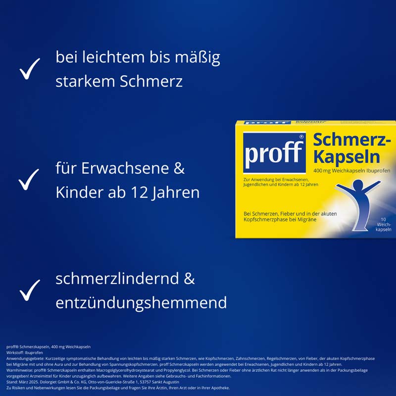 Proff Schmerzkapseln 400mg 10 St Kapseln
