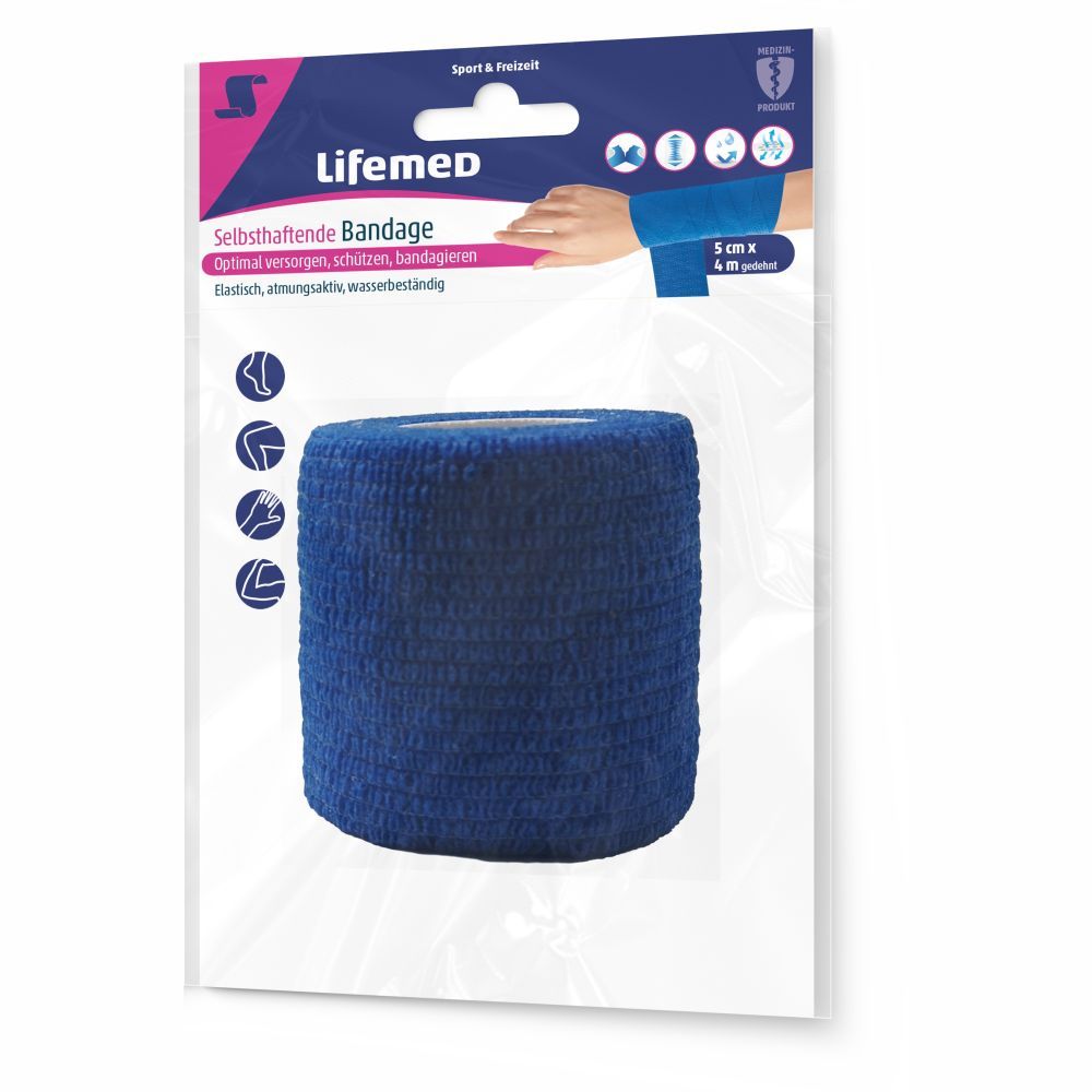 Lifemed Selbsthaftende Bandage 5 cm x 4 m 1 Packung Bandage