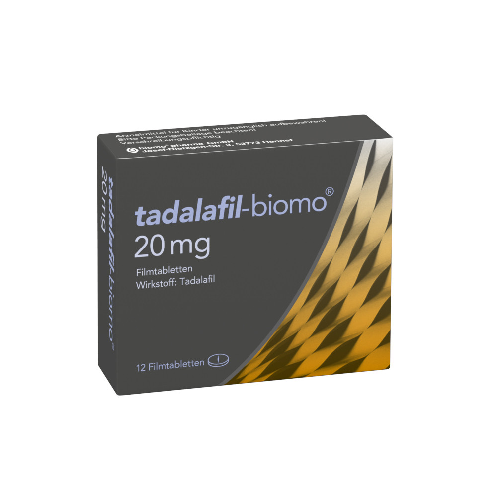 TADALAFIL biomo 20 mg Filmtabletten 12 St Filmtabletten