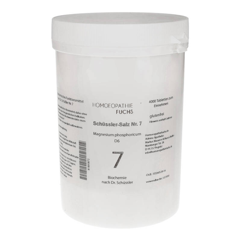 HOMOEOPATHIEFUCHS Schüssler-Salz Nr. 7 Magnesium phosphoricum D6 4000 St Tabletten