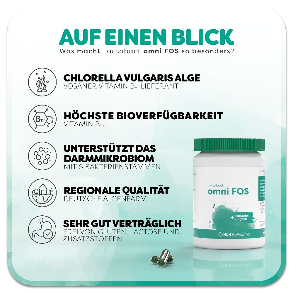 Lactobact omni FOS magensaftresistente Kapseln 60 St Kapseln magensaftresistent