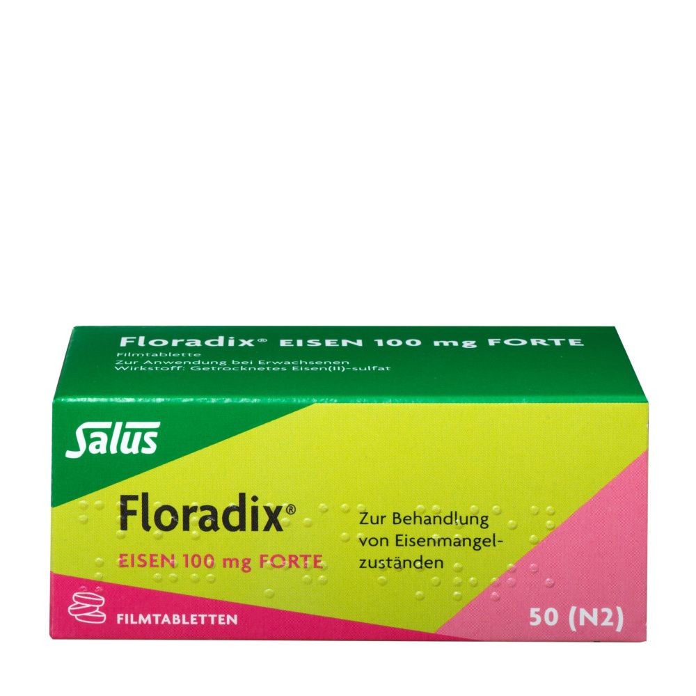 Floradix Eisen 100mg forte 50 St Filmtabletten