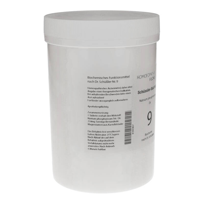 HOMOEOPATHIEFUCHS Schüssler-Salz Nummer 9 Natrium phosphoricum D6 Biochemie 4000 St Tabletten