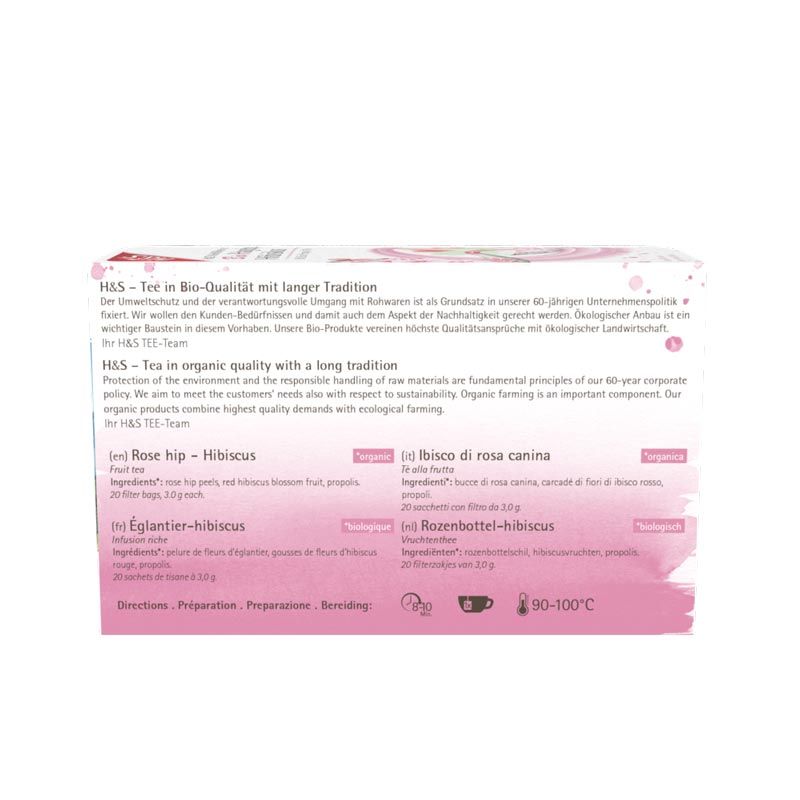 H&S Wohlfühltee Hagebutte-Hibiskus 20X3.0 g Filterbeutel
