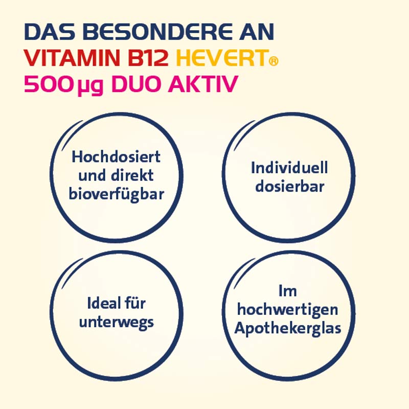VITAMIN B12 HEVERT 500 Mikrogramm DUO AKTIV 180 St Lutschtabletten