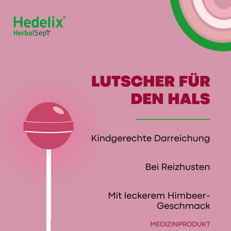 Hedelix HerbalSept Husten Lutscher Kids 6 St Bonbons