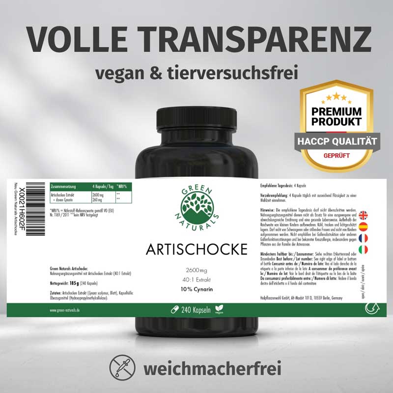 GREEN NATURALS ARTISCHOCKE 240 St Kapseln
