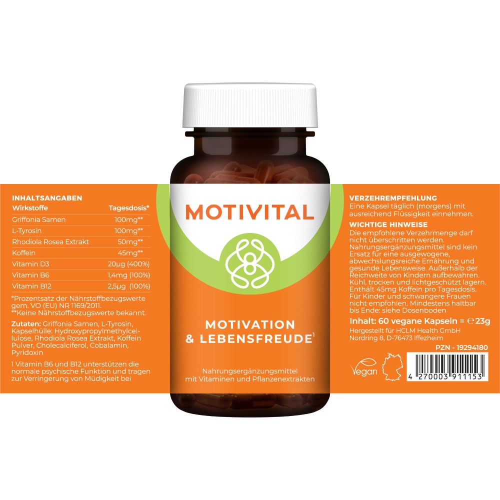 MOTIVITAL MOTIVATION & LEBENSFREUDE 60 St Kapseln