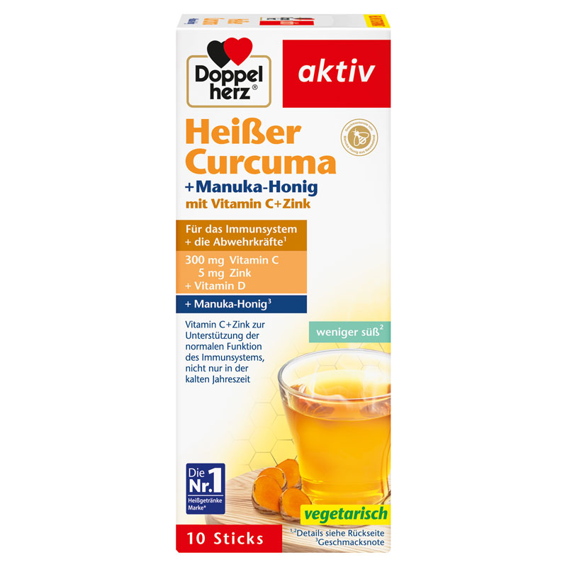 Doppelherz aktiv Heißer Curcuma + Manuka-Honig 10 St Granulat
