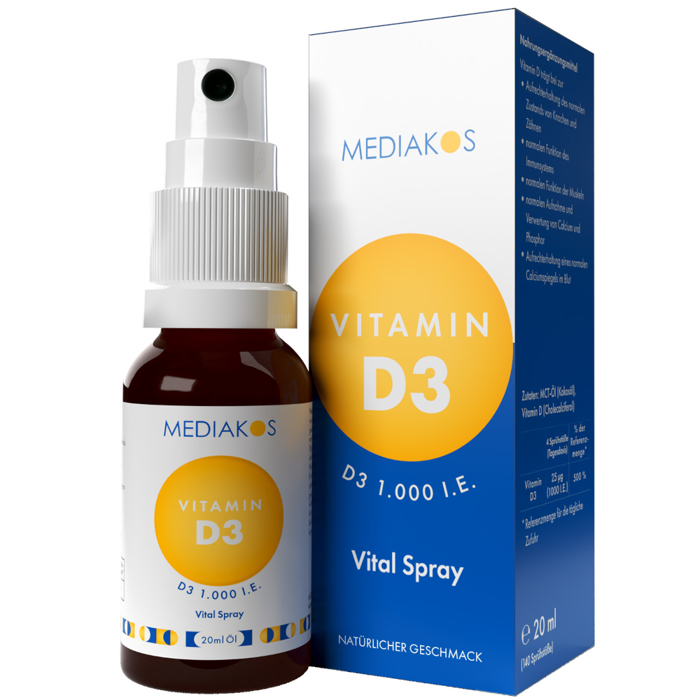 MEDIAKOS Vitamin D3 1000 IE Vital Spray 20 ml Spray