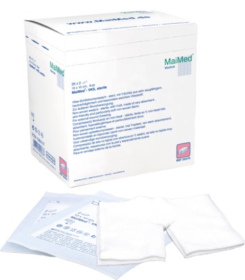 VLIES-SCHLITZKOMPRESSEN 10x10 cm steril 6fach 25X2 St Kompressen