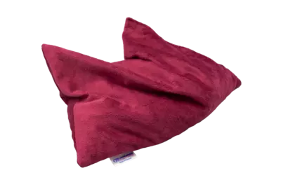 KIRSCHKERNKISSEN 20x30 cm mit Flausch bordeaux 1 St