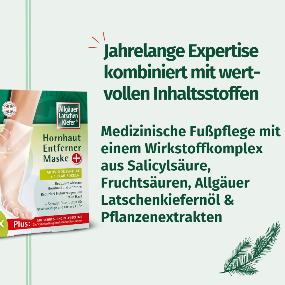 Allgäuer Latschen Kiefer Hornhaut Entferner Maske + 1 Packung