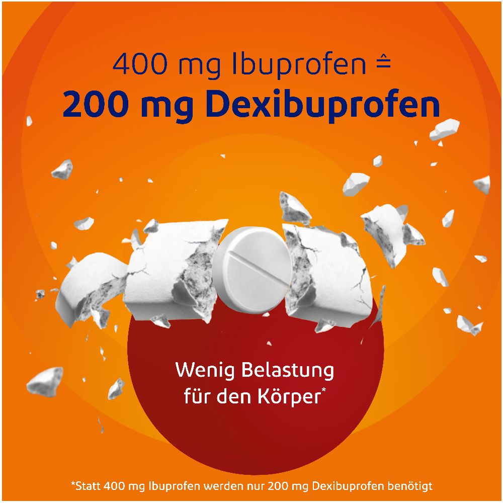 VoltaDexibu Schmerztabletten, Dexibuprofen 200 mg, Schnelle & Effektive Schmerzlinderung bei Kopfschmerzen, Zahnschmerzen, Regelschmerzen 10 St Filmtabletten