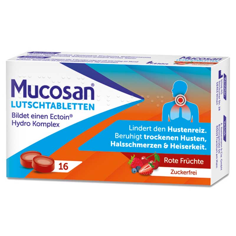 Mucosan LUTSCHTABLETTEN Rote Früchte 16 St Lutschtabletten