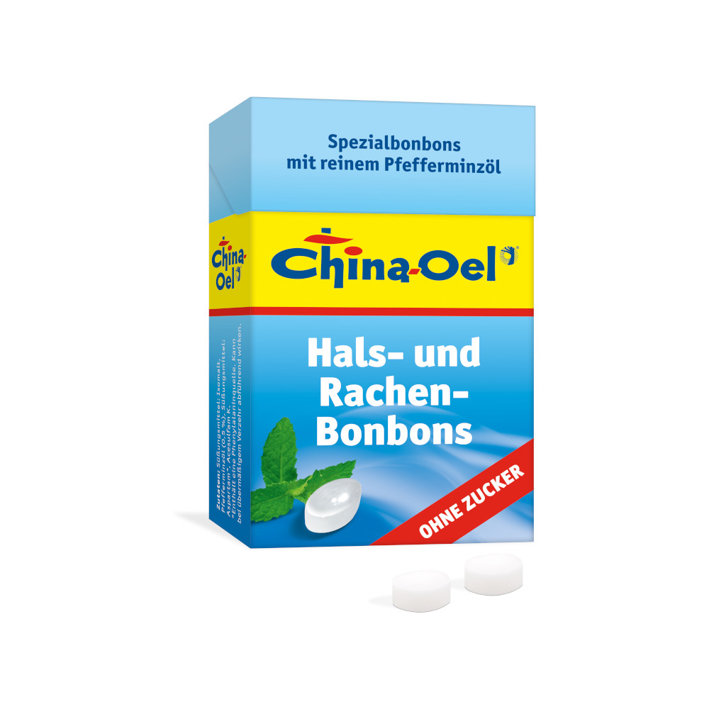 China Oel Hals- und Rachen-Bonbons zuckerfrei 40 g Bonbons