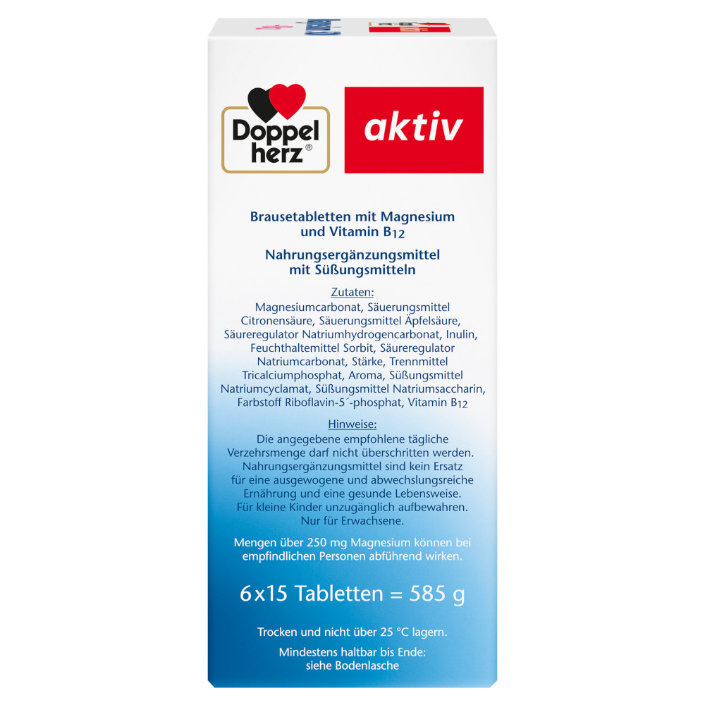 Doppelherz aktiv Magnesium 500 + B12 6X15 St Brausetabletten