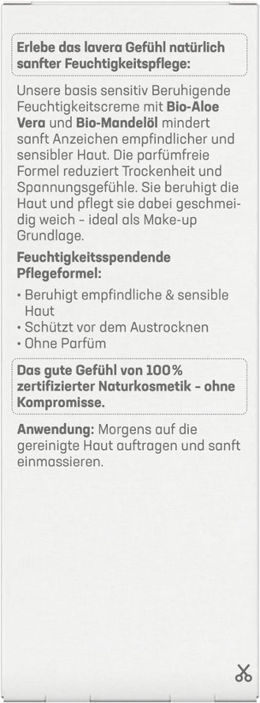 lavera BASIS SENSITIV BERUHIGENDE FEUCHTIGKEITSCREME 50 ml Tagescreme