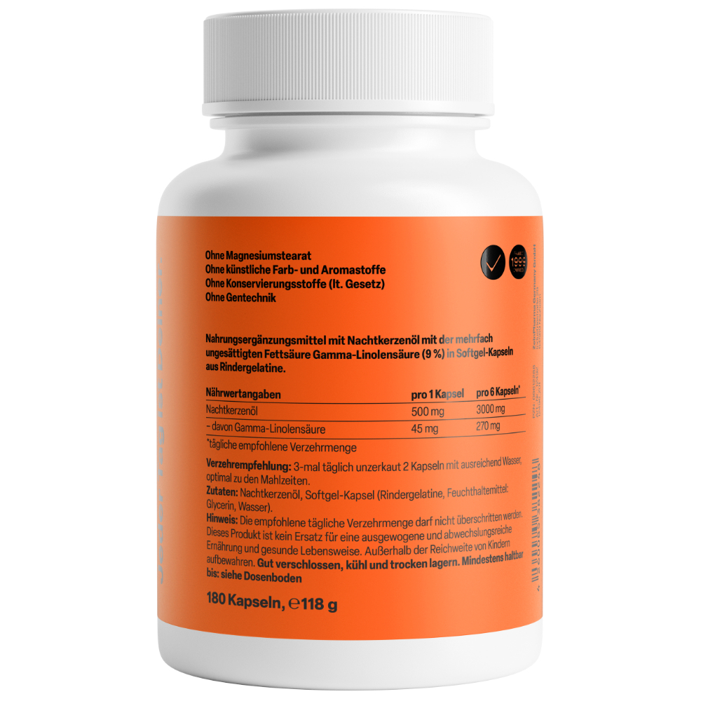 Zein PHARMA Nachtkerzenöl 500mg 180 St Kapseln