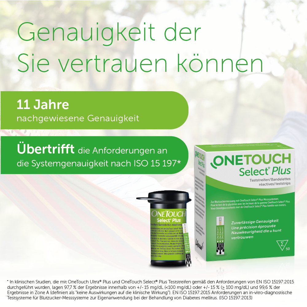 ONETOUCH Select Plus Blutzuckerteststreifen 50 St Teststreifen