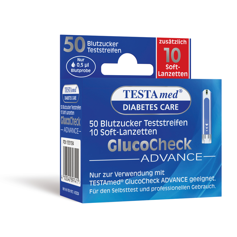 TESTAmed Glucocheck ADVANCE  1 Packung Kombipackung