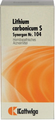 SYNERGON KOMPLEX 104 Lithium carbonicum S Tabl. 100 St Tabletten