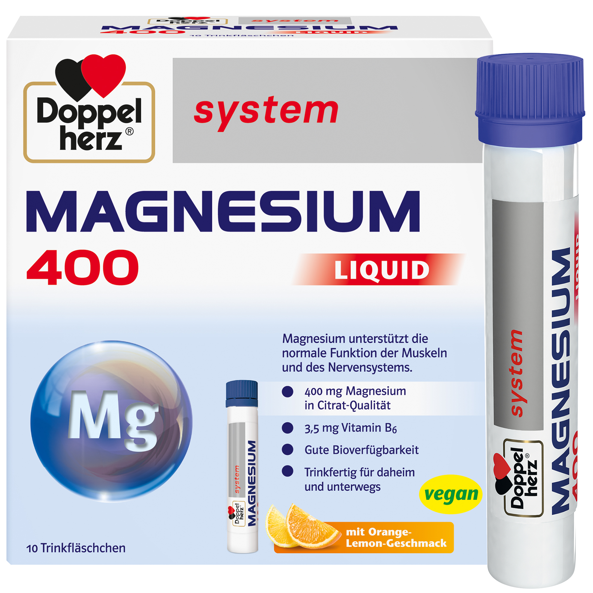 Doppelherz system MAGNESIUM 400 LIQUID 10 St Trinkampullen
