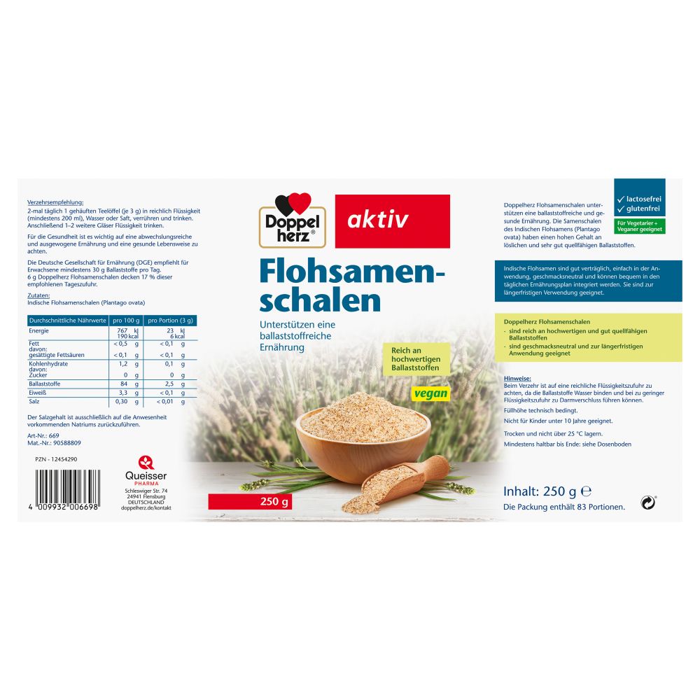 Doppelherz aktiv Flohsamenschalen  250 g Pulver