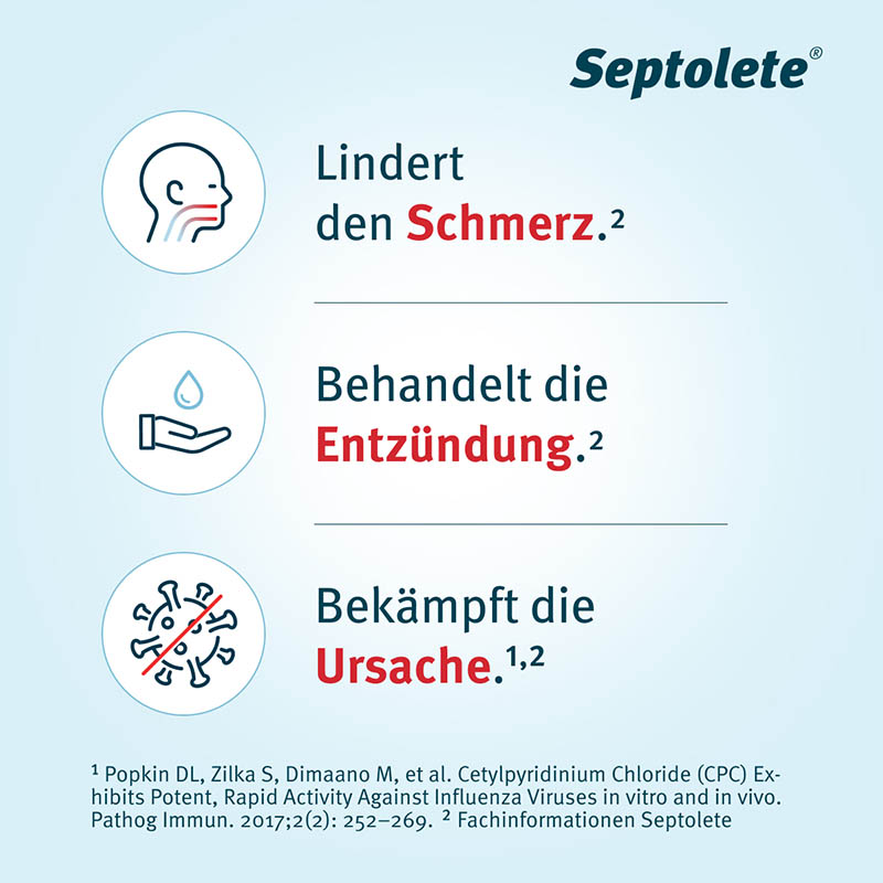 Septolete mit Zitronen-Honig-Geschmack 3 mg/1 mg 16 St Lutschtabletten