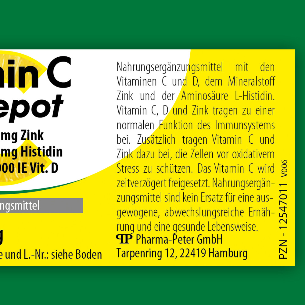 VITAMIN C 300 Depot+Zink+Histidin+D Kapseln 60 St Kapseln