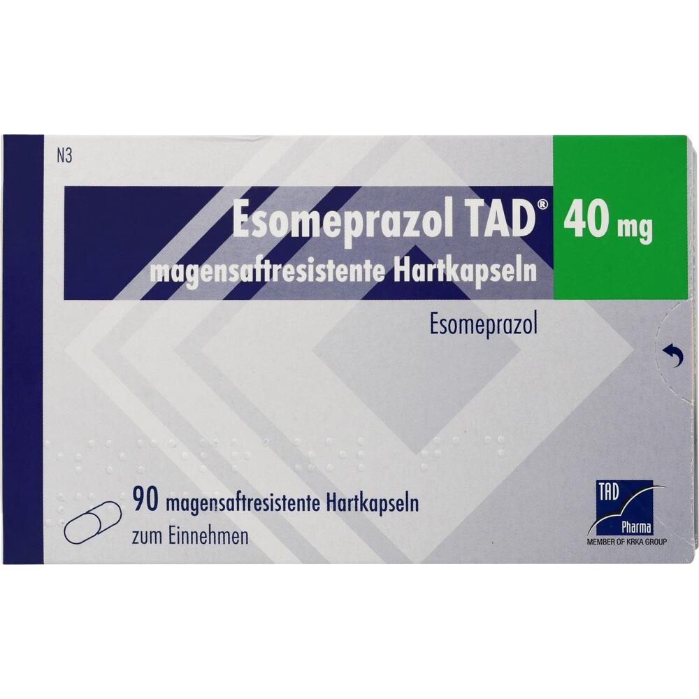 Esomeprazol TAD 40mg 90 St Magensaftresistente Hartkapseln