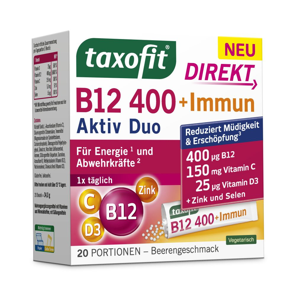 taxofit DIREKT B12 400 + Immun 20 St Granulat