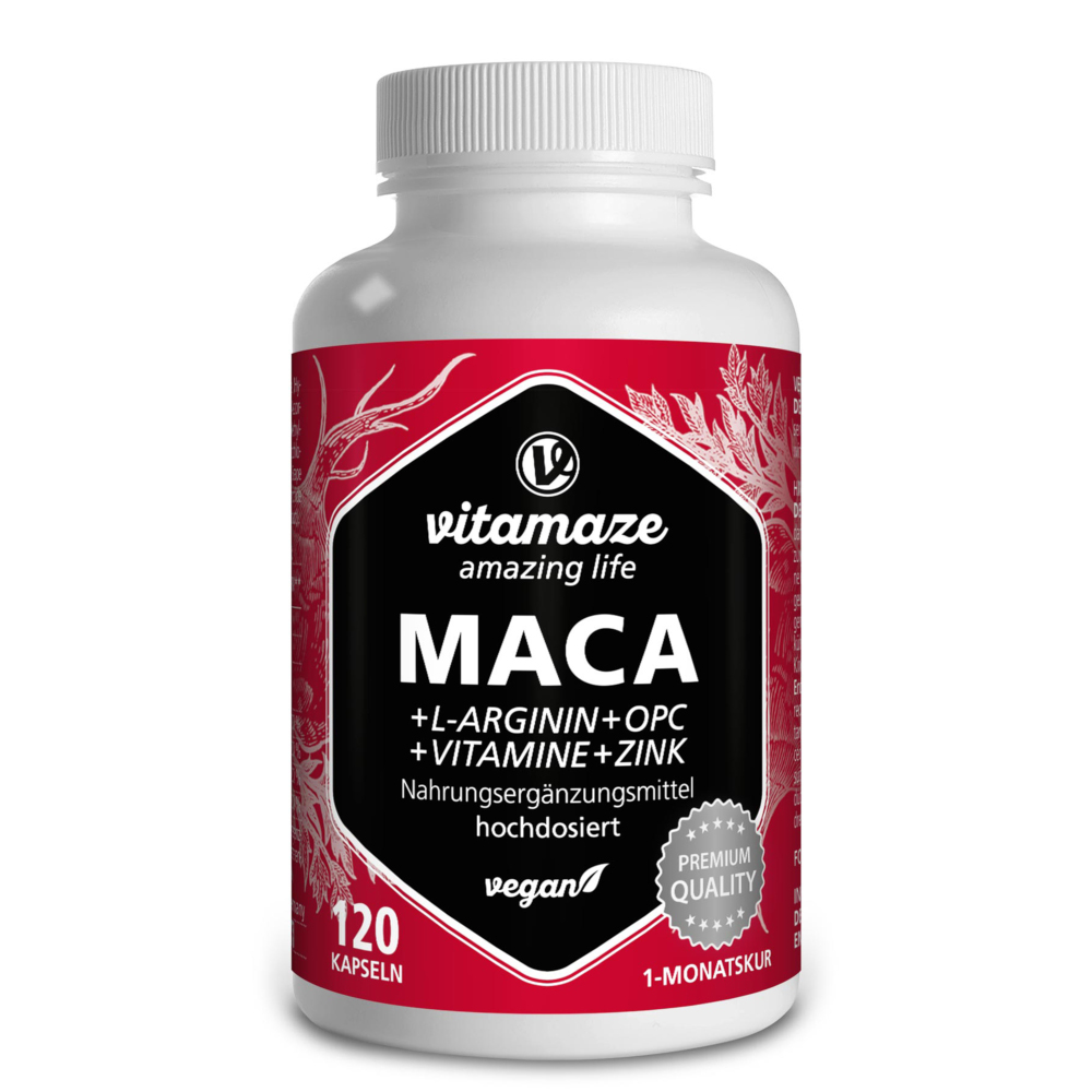 vitamaze MACA 10:1 + L-Arginin + OPC + Vitamine 120 St Kapseln