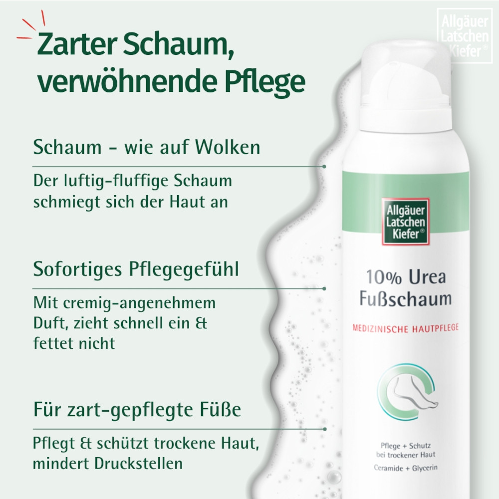 Allgäuer Latschenkiefer 10% Urea Fußschaum 150 ml Schaum