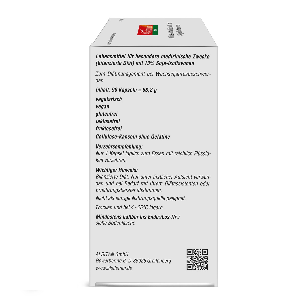 Alsifemin 100 Klima-Aktiv-Kapseln mit Soja-Isoflavonen 90 St Kapseln