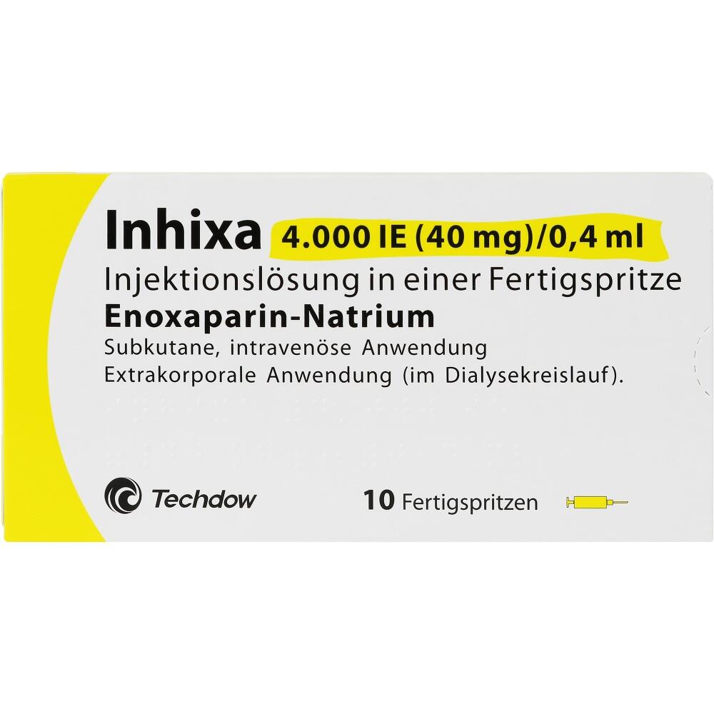 Inhixa 4000 I.E./0,4 ml 10 St Injektionslösung in einer Fertigspritze