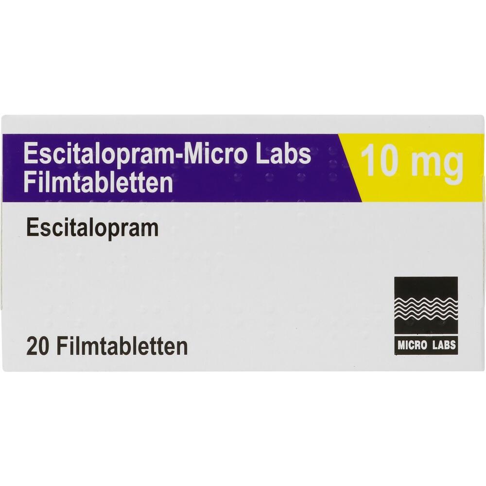 Escitalopram-Micro Labs 10mg 20 St Filmtabletten