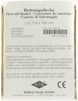 RETTUNGSDECKE KFZ 160x210 cm gold/silber 1 St