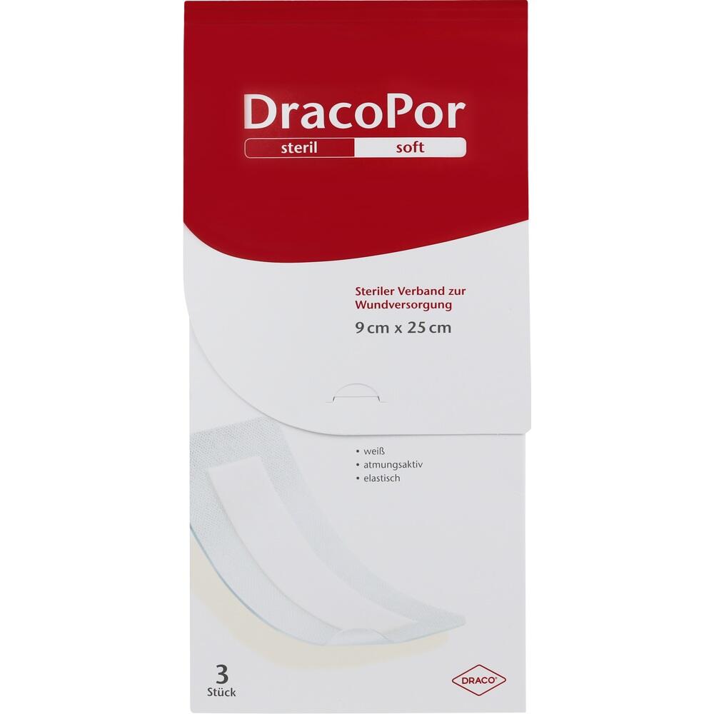 DracoPor steril soft Wundverband 9 cm x 25 cm 3 St Pflaster