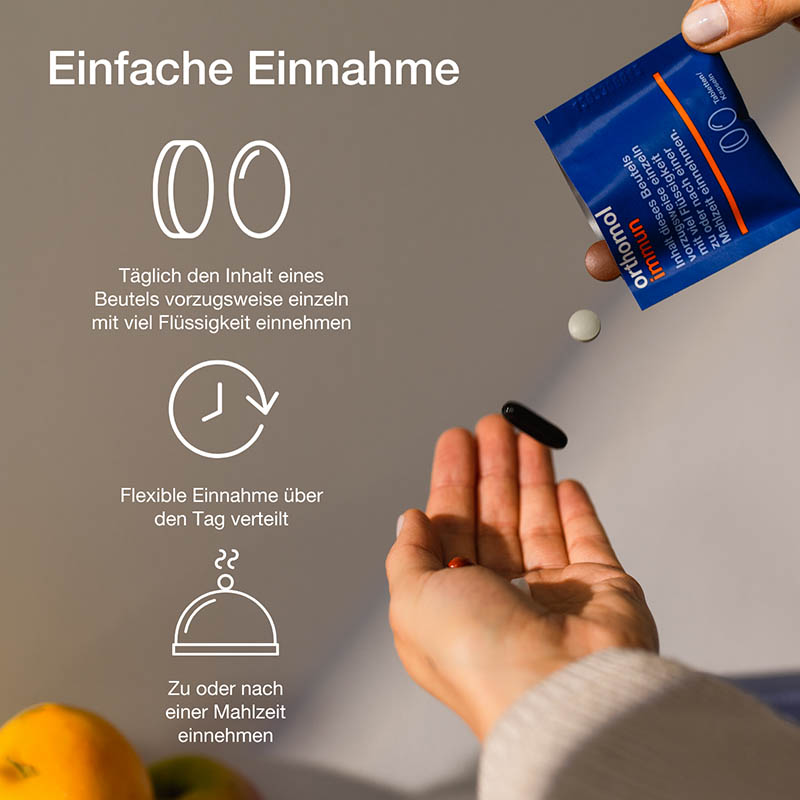 orthomol mmun - Mikronährstoffe mit Vitamin C, Vitamin D und Zink - Tabletten/Kapseln