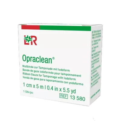 OPRACLEAN Mullbinde z.Tampon.m.Jodoform 1 cmx5 m 1 St Tamponaden
