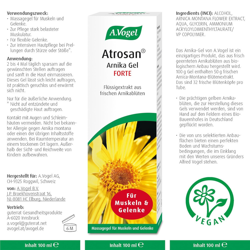 A.Vogel Atrosan Arnika Gel FORTE 100 ml Gel
