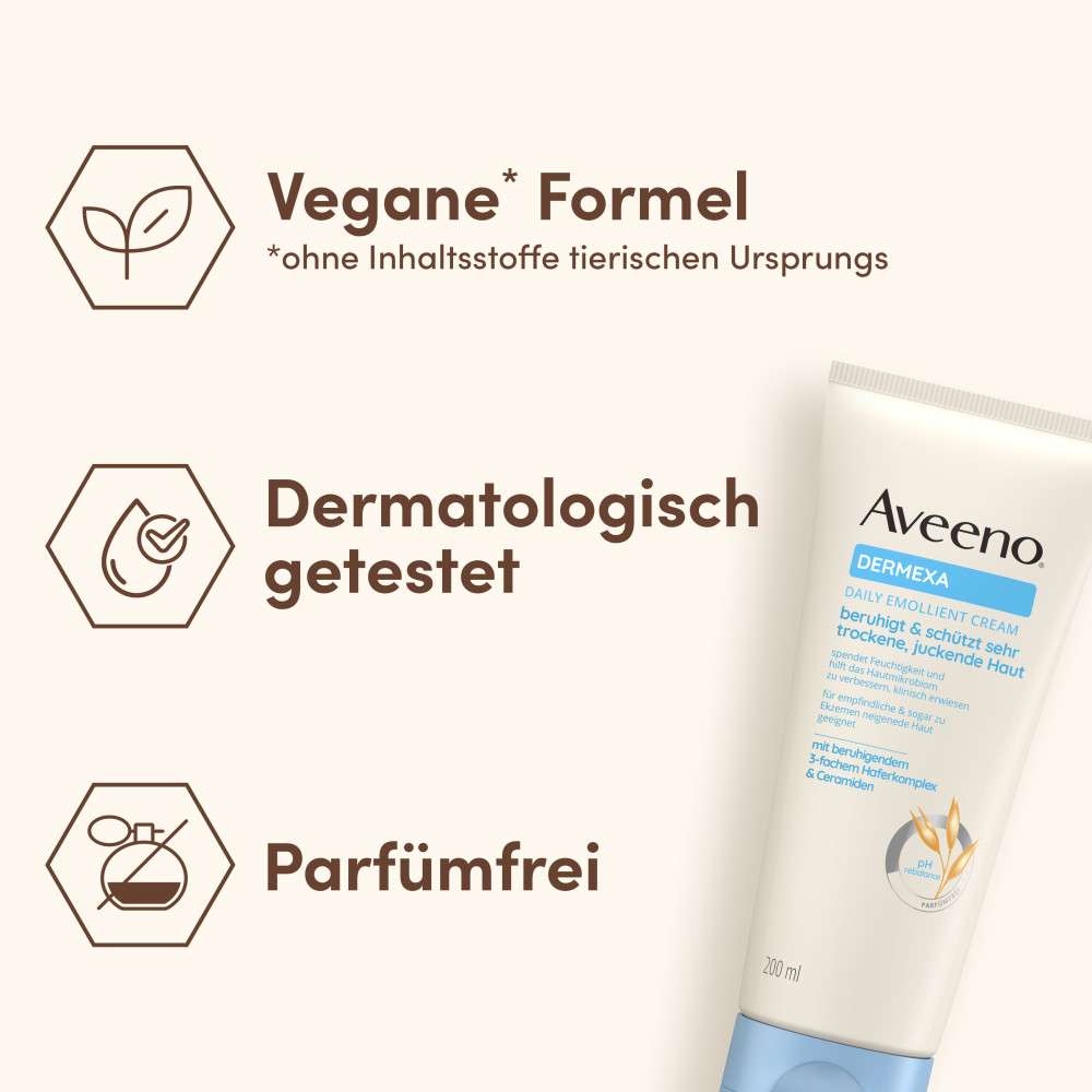 Aveeno Dermexa Emollientien Creme 200 ml Creme