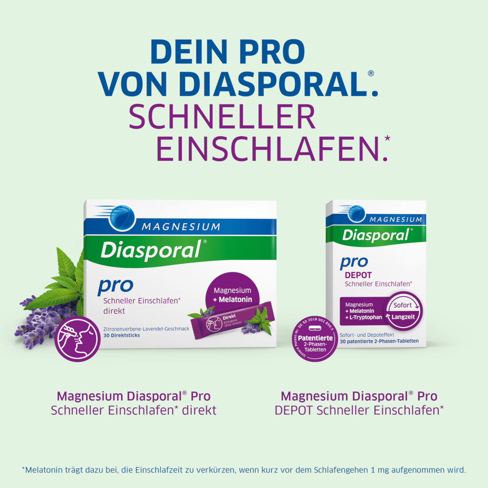 Magnesium Diasporal pro schneller Einschlafen 30 St Granulat