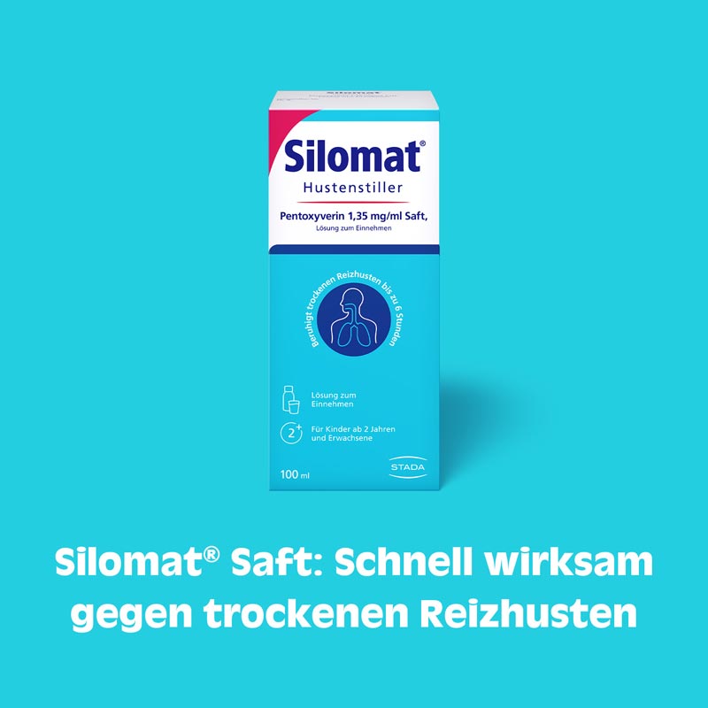 Silomat Hustenstiller Pentoxyverin 1,35mg/ml Saft  100 ml Lösung zum Einnehmen