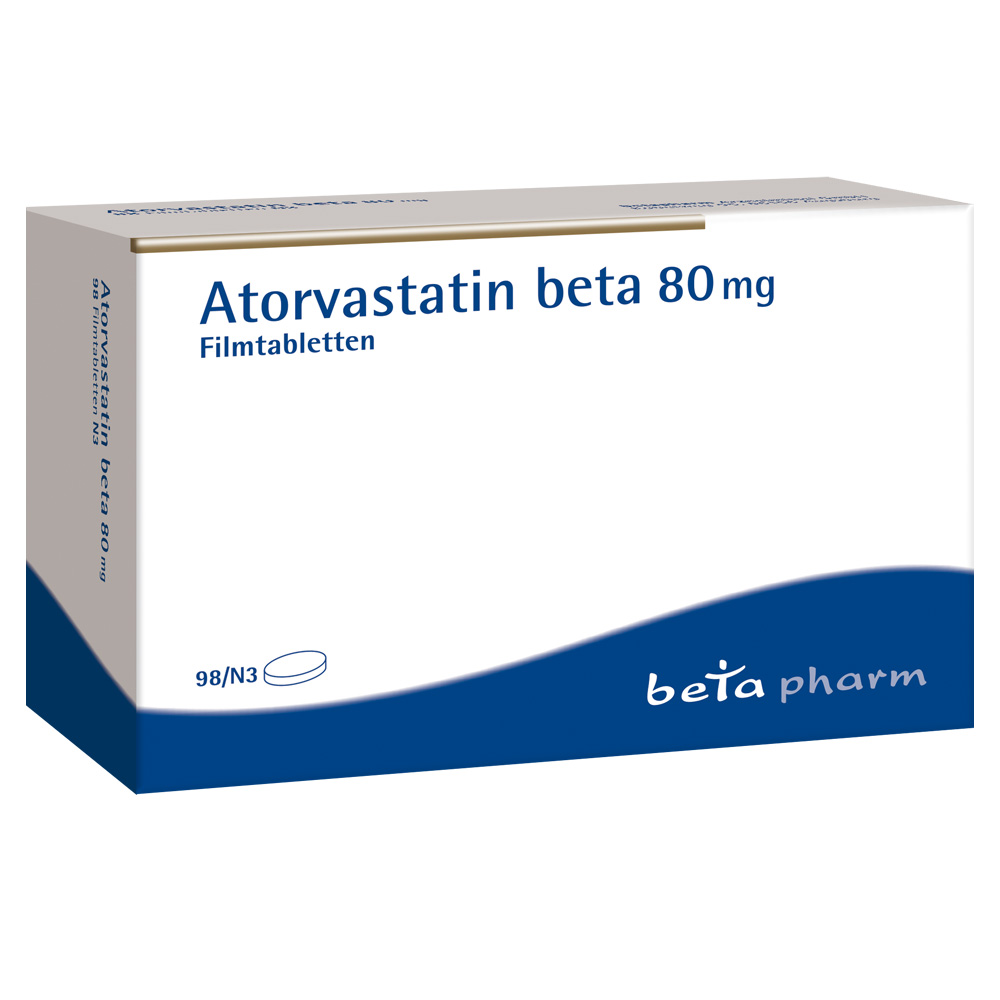 Atorvastatin beta 80 mg 98 St Filmtabletten